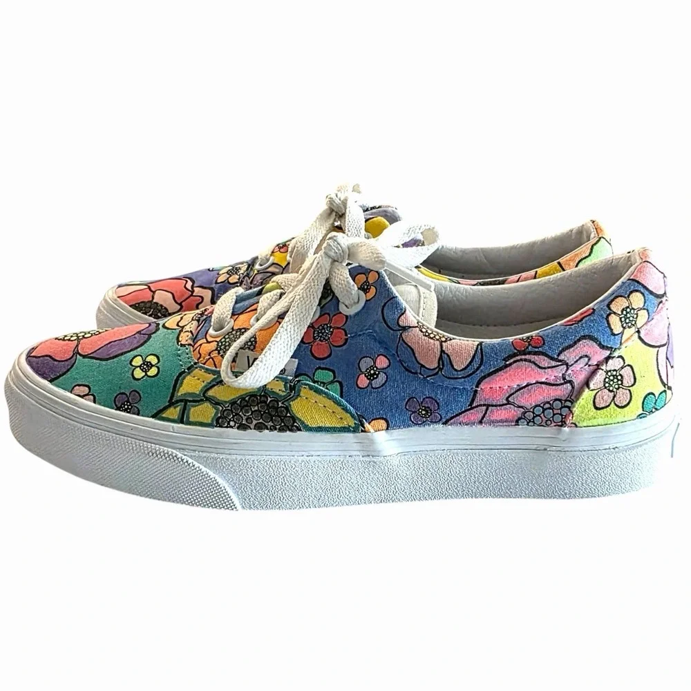 VANS Era Create Ur U Color 508731 Women's 7 Shoes Sneakers Psychedelic Floral‎